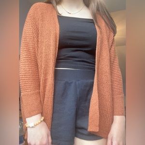 rustic burnt orange cardigan M/L